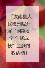 汝南县人民检察院开展“网络安全 伴我成长”主题帮教活动