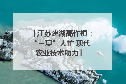 江苏建湖高作镇：“三夏”大忙 现代农业技术助力