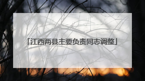 江西两县主要负责同志调整