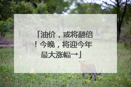油价，或将翻倍！今晚，将迎今年最大涨幅→