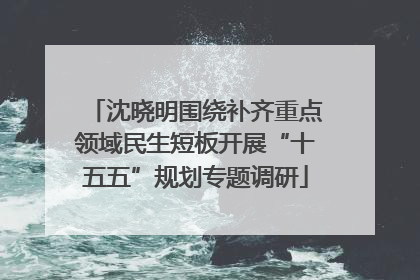 沈晓明围绕补齐重点领域民生短板开展“十五五”规划专题调研
