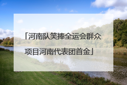 河南队笑捧全运会群众项目河南代表团首金