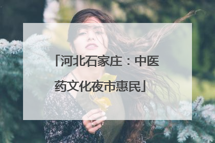 河北石家庄：中医药文化夜市惠民