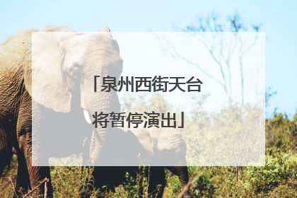 泉州西街天台将暂停演出