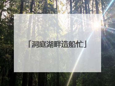 洞庭湖畔造船忙
