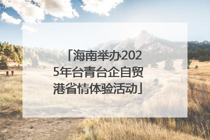 海南举办2025年台青台企自贸港省情体验活动