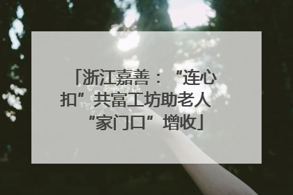 浙江嘉善：“连心扣”共富工坊助老人“家门口”增收