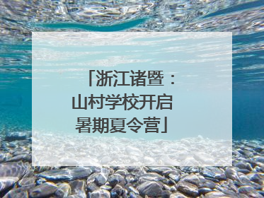 浙江诸暨：山村学校开启暑期夏令营