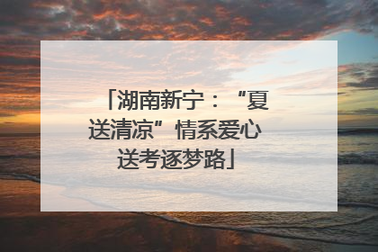 湖南新宁：“夏送清凉”情系爱心送考逐梦路