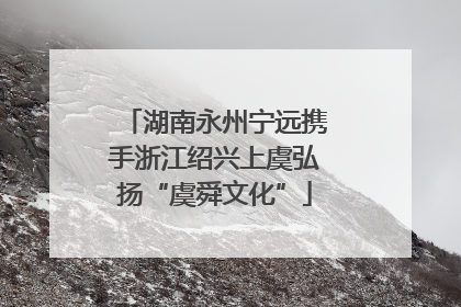 湖南永州宁远携手浙江绍兴上虞弘扬“虞舜文化”