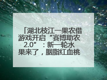 湖北枝江一果农借游戏开启“赛博助农2.0”：新一轮水果来了，胭脂红血桃已预售500单