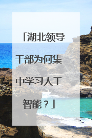 湖北领导干部为何集中学习人工智能？
