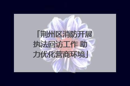 荆州区消防开展执法回访工作 助力优化营商环境