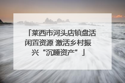 莱西市河头店镇盘活闲置资源 激活乡村振兴“沉睡资产”