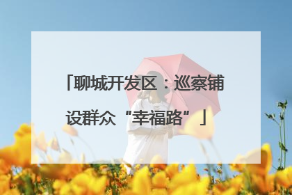 聊城开发区：巡察铺设群众“幸福路”