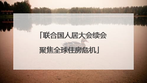 联合国人居大会续会聚焦全球住房危机