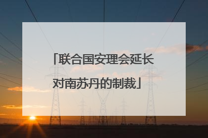 联合国安理会延长对南苏丹的制裁