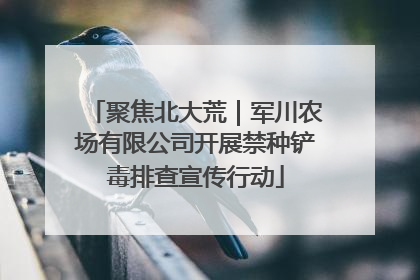 聚焦北大荒｜军川农场有限公司开展禁种铲毒排查宣传行动