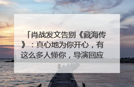 肖战发文告别《藏海传》：真心地为你开心，有这么多人懂你，导演回应“是否有第二季”