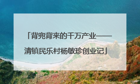背兜背来的千万产业——清镇民乐村杨敏珍创业记