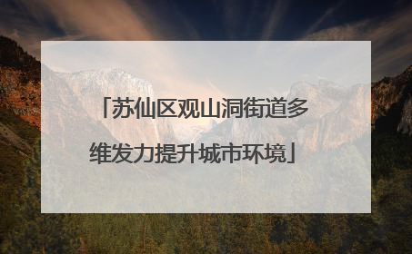 苏仙区观山洞街道多维发力提升城市环境