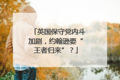 英国保守党内斗加剧，约翰逊要“王者归来”？