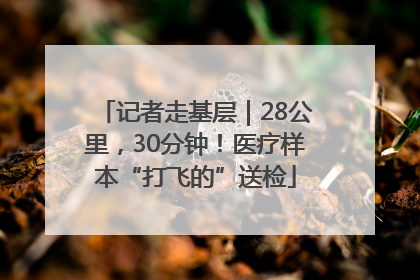 记者走基层｜28公里，30分钟！医疗样本“打飞的”送检