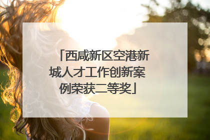 西咸新区空港新城人才工作创新案例荣获二等奖