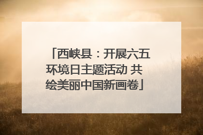 西峡县：开展六五环境日主题活动 共绘美丽中国新画卷