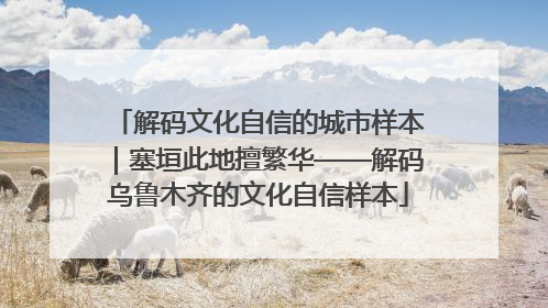 解码文化自信的城市样本｜塞垣此地擅繁华——解码乌鲁木齐的文化自信样本