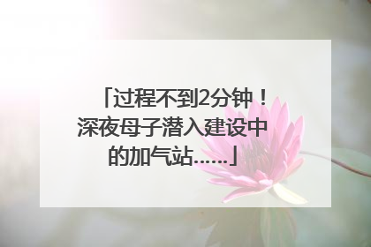 过程不到2分钟！深夜母子潜入建设中的加气站……