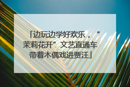边玩边学好欢乐，“茉莉花开”文艺直通车带着木偶戏进贾汪