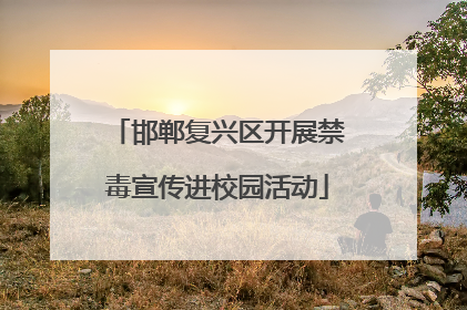 邯郸复兴区开展禁毒宣传进校园活动