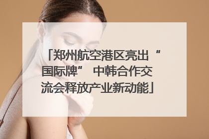 郑州航空港区亮出“国际牌” 中韩合作交流会释放产业新动能