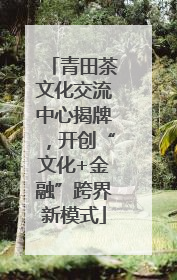 青田茶文化交流中心揭牌，开创“文化+金融”跨界新模式