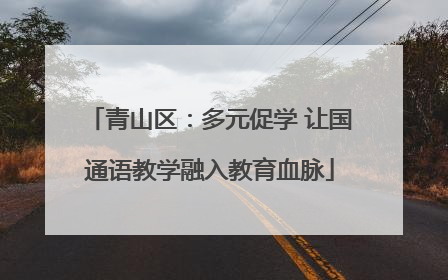 青山区：多元促学 让国通语教学融入教育血脉