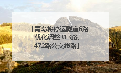 青岛将停运隧道6路 优化调整313路、472路公交线路