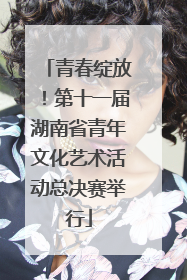 青春绽放！第十一届湖南省青年文化艺术活动总决赛举行