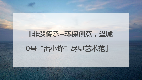 非遗传承+环保创意，望城0号“雷小锋”尽显艺术范