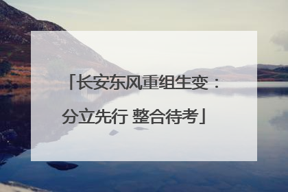 长安东风重组生变：分立先行 整合待考