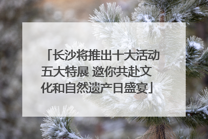 长沙将推出十大活动五大特展 邀你共赴文化和自然遗产日盛宴