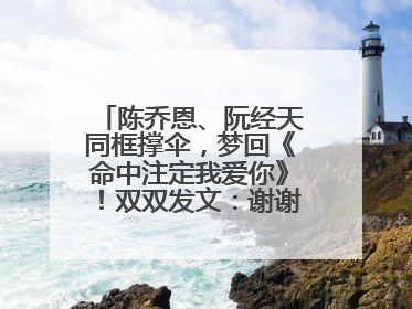 陈乔恩、阮经天同框撑伞，梦回《命中注定我爱你》！双双发文：谢谢我们都没变