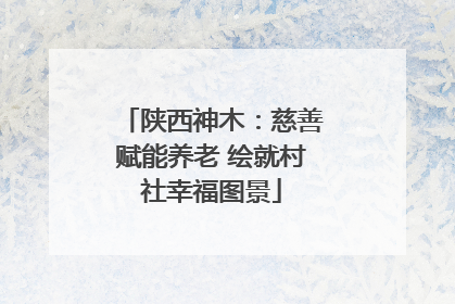 陕西神木：慈善赋能养老 绘就村社幸福图景
