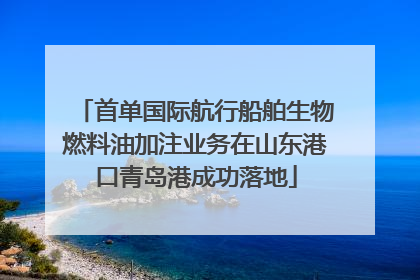 首单国际航行船舶生物燃料油加注业务在山东港口青岛港成功落地