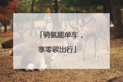 骑氢能单车，享零碳出行