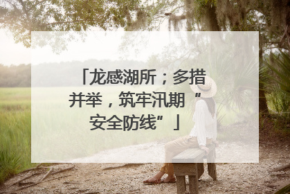 龙感湖所；多措并举，筑牢汛期“安全防线”