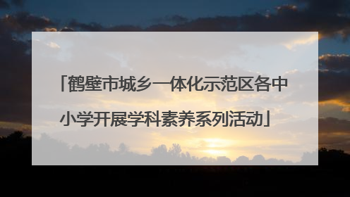 鹤壁市城乡一体化示范区各中小学开展学科素养系列活动