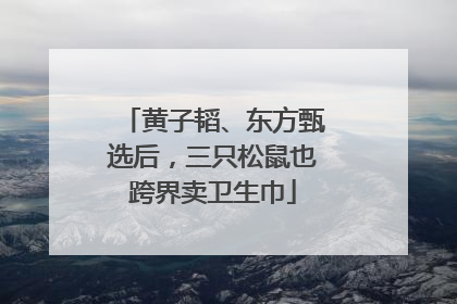 黄子韬、东方甄选后，三只松鼠也跨界卖卫生巾