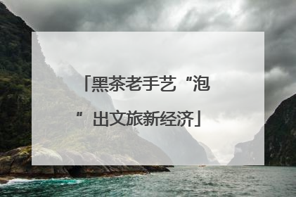 黑茶老手艺“泡”出文旅新经济