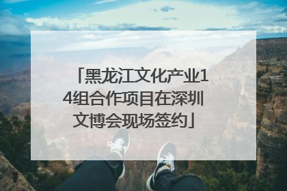 黑龙江文化产业14组合作项目在深圳文博会现场签约